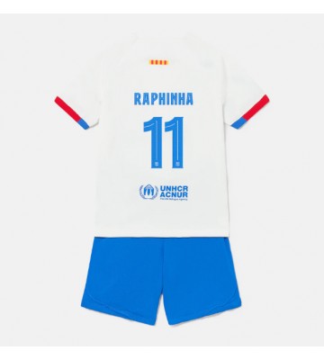 Barcelona Raphinha Belloli #11 Replika Babytøj Udebanesæt Børn 2023-24 Kortærmet (+ Korte bukser)
